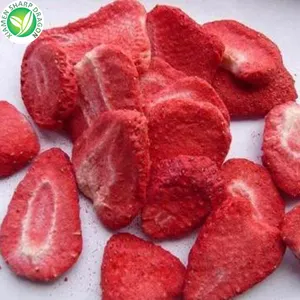 Bulk Fruit Snacks VF Strawberry Flavored Baking Crisp Chips Sliced Dehydrated Natural Unsweetened Organic Healthy Bulk Wholesale