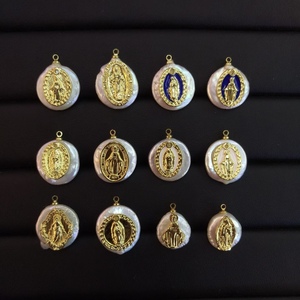 Pendentifs BD-L5757 <span class=keywords><strong>C</strong></span>œur Sacré et Colombe avec Cercle de Zirconium, Breloques Saintes et Anges pour Créateurs de Bijoux DIY et Cadeaux - Product Image 2