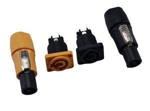 3 P Nylon nhà ở Đồng điện vào/ra cáp <span class=keywords><strong>LED</strong></span> chiếu sáng sân khấu Chassis ổ cắm 20A định hướng thẳng 3 pin kết nối - Product Image 4