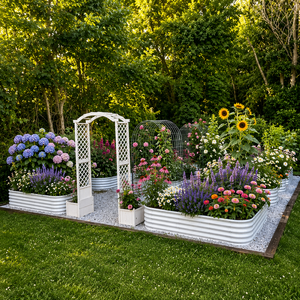 Factory Supply Modular Metal Raised Garden Beds Eco-friendly Powder Coated Galvanized Steel <strong>Planter</strong> <strong>Boxes</strong> for Outdoor Gardening - Product Image 3