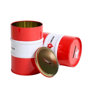 Tirelire personnalisée en métal en forme de baril de pétrole avec couvercle à fente pour économies, biscuits et emballage de petits objets - Product Image 2