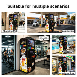 Distributeur automatique de café pour salle de sport, écran tactile 21,5 pouces, double température (chaud et froid), fonctionnement par pièces, produit très demandé - Product Image 6