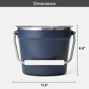 Camping personalizzato Champagne beer cubetto di ghiaccio in acciaio inox a doppia parete grande metallo acciaio <span class=keywords><strong>secchiello</strong></span> per il ghiaccio con Tong - Product Image 2