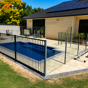 Glass Railing Fence Panels Clear View Commercial <b>Safety</b> Barriers for Contractors Engineering Projects and Building Developments - Product Image 1
