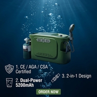 Calentador de Agua Portátil sin Tanque a Gas, con Batería USB para Auto, Agua Caliente Instantánea para Camping, Viajes en RV, Lavado de Caballos, Ducha Exterior