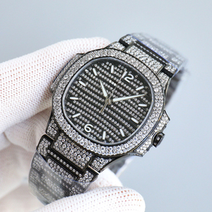 Reloj de Pulsera de Grado 5A con Acabado Láser Iridiscente, Diseño Elegante y Moderno, Esfera Lujosa con Incrustaciones de Diamantes, Personalizable - Product Image 4