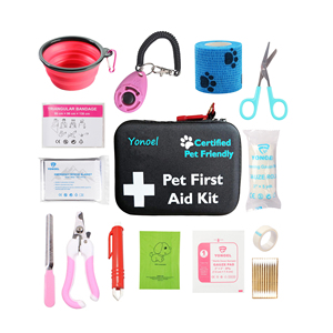 Kit de <span class=keywords><strong>Primeros</strong></span> <span class=keywords><strong>Auxilios</strong></span> para Perros, Kit de Emergencia para Mascotas, <span class=keywords><strong>Accesorios</strong></span> para Viajes en Auto, Caza, Senderismo, Camping, con Mini Bolsa, para Hogar, Oficina y Exteriores - Product Image 1