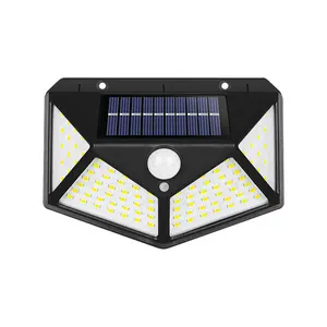 Luminária led de alta qualidade, preço barato, exterior, alimentada por energia solar, para jardim, 100, à prova d' água, sensor de movimento, luzes para parede, para jardim