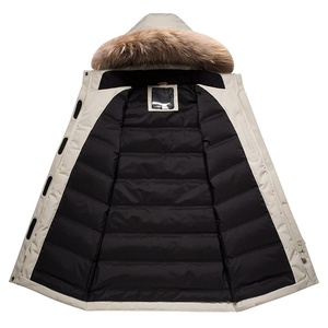 Chaqueta de invierno de plumón de pato para <span class=keywords><strong>mujer</strong></span>, Parka larga forrada de doble grosor con capucha, Abrigo acolchado de L-5XL - Product Image 4