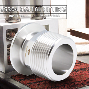 Raccords de tuyauterie hydraulique à basse pression de haute qualité en acier inoxydable 316SS filetés NPT/<span class=keywords><strong>BSPP</strong></span>/BSPT, usinés CNC, lisses, pour l'huile et le gaz - Product Image 2