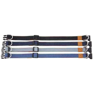 Collar de Mezclilla Ajustable Azul y Negro para Perro, Resistente a Desgarros, de Liberación Rápida, con Doble Anillo en D para Perros Pequeños, Medianos y Grandes - Product Image 2