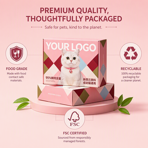Caja de embalaje para comida de gatos impresa a medida, caja rígida corrugada para envío de alimentos para mascotas para negocios de <span class=keywords><strong>distribución</strong></span> al por mayor - Product Image 2