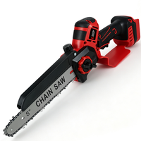 Gergaji Mini Tanpa Kabel 20V 1380W 8 Inci Portabel Genggam Pelumasan Otomatis Baterai Lithium Pemangkas Pohon Taman