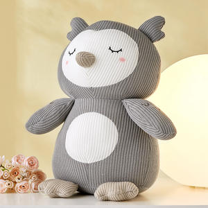 Örgü ve Tığ İşi Bebek Oyuncakları-Doldurulmuş Hayvanlar - Rahatlatıcı Arkadaş-Ultra Yumuşak Hayvan Peluş Oyuncak - 25cm 2 Renk Karışık. Örgü Baykuşlar - Product Image 6