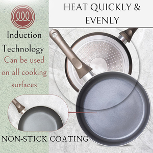 Juego de 6 Ollas de Cocina con Tapas de Vidrio, Asas de Baquelita, Aptas para Lavavajillas y Horno, para Estufas de Gas e Inducción, Juego de Utensilios de Cocina de Cerámica - Product Image 4