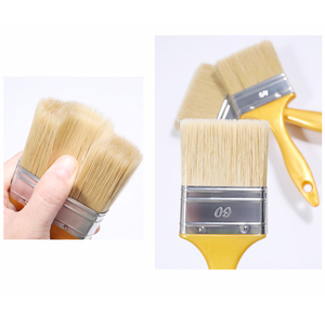 Pinceau plat de coupe de qualité bricolage avec poils synthétiques souples personnalisable OEM pour les outils de <span class=keywords><strong>maçonnerie</strong></span> de teinture de peinture - Product Image 3