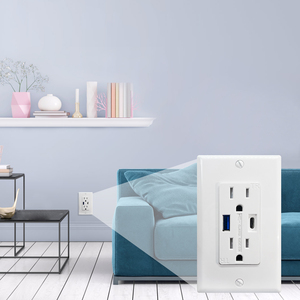 शंघाई Linsky यूएसबी दीवार आउटलेट 125V 15A उत्पादन 5.0A प्रकार पेंच के साथ एक + प्रकार सी दोहरी यूएसबी संदूक दीवार प्लेट - Product Image 2