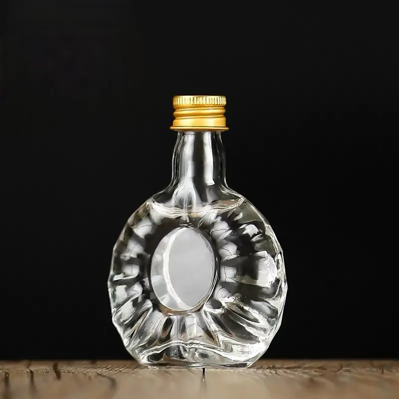 50ml Mini cam şişe şarap vodca viski küçük cam şişe sürahi tarzı cam şişe
