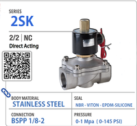Válvula Solenoide de Acción Directa Normalmente Abierta de Acero Inoxidable Resistente a Ácidos y Álcalis, de Alta Calidad, con Presión Diferencial Cero