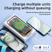 Chargeur solaire 20000mAh, batterie solaire haute capacité, étanche, charge rapide avec charge sans fil