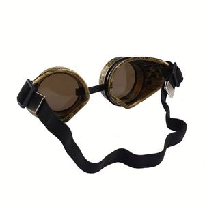 Lunettes Steampunk Personnalisées avec Logo, Lunettes de Soudure Rondes Surdimensionnées, Lunettes Punk pour Cosplay et Fêtes, Lunettes de Soleil Steampunk - Product Image 2