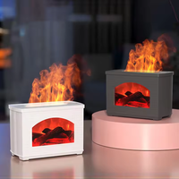 Diffuseur portable innovant Brume froide Usb3D Flamme Mini humidificateur de cheminée Diffuseur d'huiles essentielles aromatiques Humidificateur d'air H2O