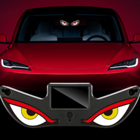 Lampe de Décoration de Fenêtre de Voiture à LED Dynamique à Énergie Solaire Universelle, Rechargeable par USB Type-C, Effet Œil de Démon