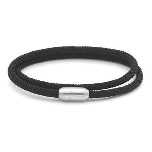 <span class=keywords><strong>Bracelet</strong></span> en corde milanaise à fermoir magnétique de haute qualité, double couche, en acier inoxydable, tissé à la main, décontracté, pour hommes et femmes - Product Image 2