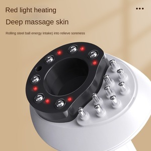 Appareil de <span class=keywords><strong>massage</strong></span> multifonctionnel électrique pour le corps entier : brosse de <span class=keywords><strong>massage</strong></span> des méridiens, ventouses chauffantes et grattoir chauffant pour l'amincissement de l'abdomen et de la taille - Product Image 3