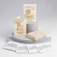 Juego de Tarjetas de Afirmación con Ilustraciones Personalizadas para la Ansiedad, Ofrece Preguntas Reflectantes para el Bienestar, Programas de Compras al por Menor
