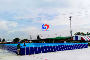 <span class=keywords><strong>Piscinas</strong></span> Comerciales Móviles Grandes Elevadas con Estructura Metálica y Toboganes Inflables <span class=keywords><strong>de</strong></span> Tiburón Gigante en Venta - Product Image 5