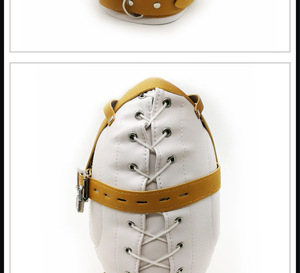 หน้ากากหนัง PU แบบปิดล็อคได้มีฮู้ดเปิดปากประสาทสัมผัสของเล่นทางเพศหนังทาสทาส - Product Image 3