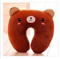 Vente en gros de coussins en forme de U mignons de style coréen, coussins de soutien pour le cou en peluche panda pour le bureau