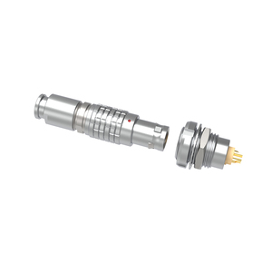 IP67 a prueba de agua 2 pines Circular <span class=keywords><strong>Push</strong></span> Pull <span class=keywords><strong>Self</strong></span> Lock Connector Core Series Straight Plug Macho para aplicación de energía - Product Image 4