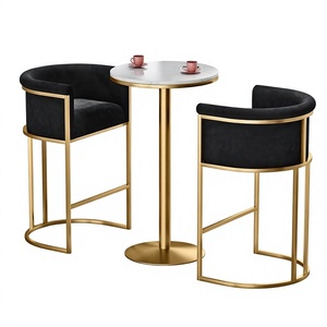 Beauty Comfortable High Seat Gold Metal High Makeup Chair - Product Image 1