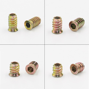 Écrous filetés intérieurs et extérieurs M6 M10 à six pans creux en acier au carbone, connecteurs de meubles pour le bois, norme DIN classe 8.8 - Product Image 3