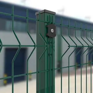 High Quality Galvanized Steel Metal Customize Pvc Coated 3d Bending Curvy Triangle Bending Fencing Garden Welded Mesh Fence