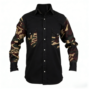 Camicie Ignifughe Mimetica Personalizzate <span class=keywords><strong>da</strong></span> Uomo, Comode per <span class=keywords><strong>Lavoro</strong></span> Industriale e Edilizia, <span class=keywords><strong>Abbigliamento</strong></span> di Sicurezza Ignifugo - Product Image 2
