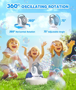 Regalos para Niños y Niñas, Juguetes Auto 360 °   Rotación 75 °   Máquina <span class=keywords><strong>de</strong></span> Burbujas Recargable con 10 Varitas Grandes y Rango <span class=keywords><strong>de</strong></span> Inclinación Ajustable para Niños - Product Image 5