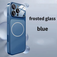 Chargement sans fil magnétique Original Glass Nano Matte Glass Case pour iPhone 17 Pro Max 13 Mini 14 15 16 Plus