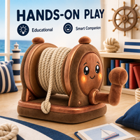 Jouet interactif AI avec treuil à manivelle, parlant et éducatif, 100% polyester, compagnon pour enfants, cadeau