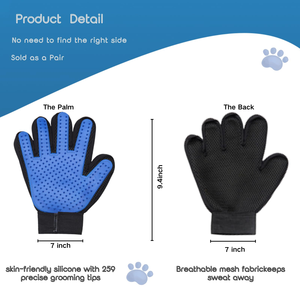 Gant de toilettage pour animaux de compagnie, <span class=keywords><strong>chien</strong></span>, chat, pour enlever la saleté et les poils, gant de bain pour animaux de compagnie - Product Image 4