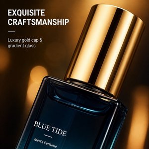 Boîte cadeau noire mate avec couvercle doré pour parfum masculin - Parfum de luxe pour cadeau - Product Image 4
