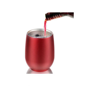 Vaso de vino de 12 oz con tapa, tazas de viaje de acero inoxidable sin tallo, taza de café con doble pared aislada, copas de vino aisladas para viaje - Product Image 6