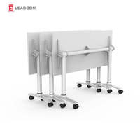 Bureau pliant LEADCOM LS-701 moderne à structure en acier, empilable, pour bureau, salle de formation, table de réunion, usage commercial