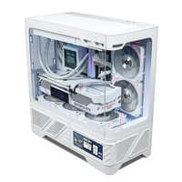 Boîtier de PC de jeu VALKYRIE VK03-M LCD blanc ATX, prend en charge 360 °   Boîtier PC Gaming à écran tactile avec refroidissement par eau et vue à 270°