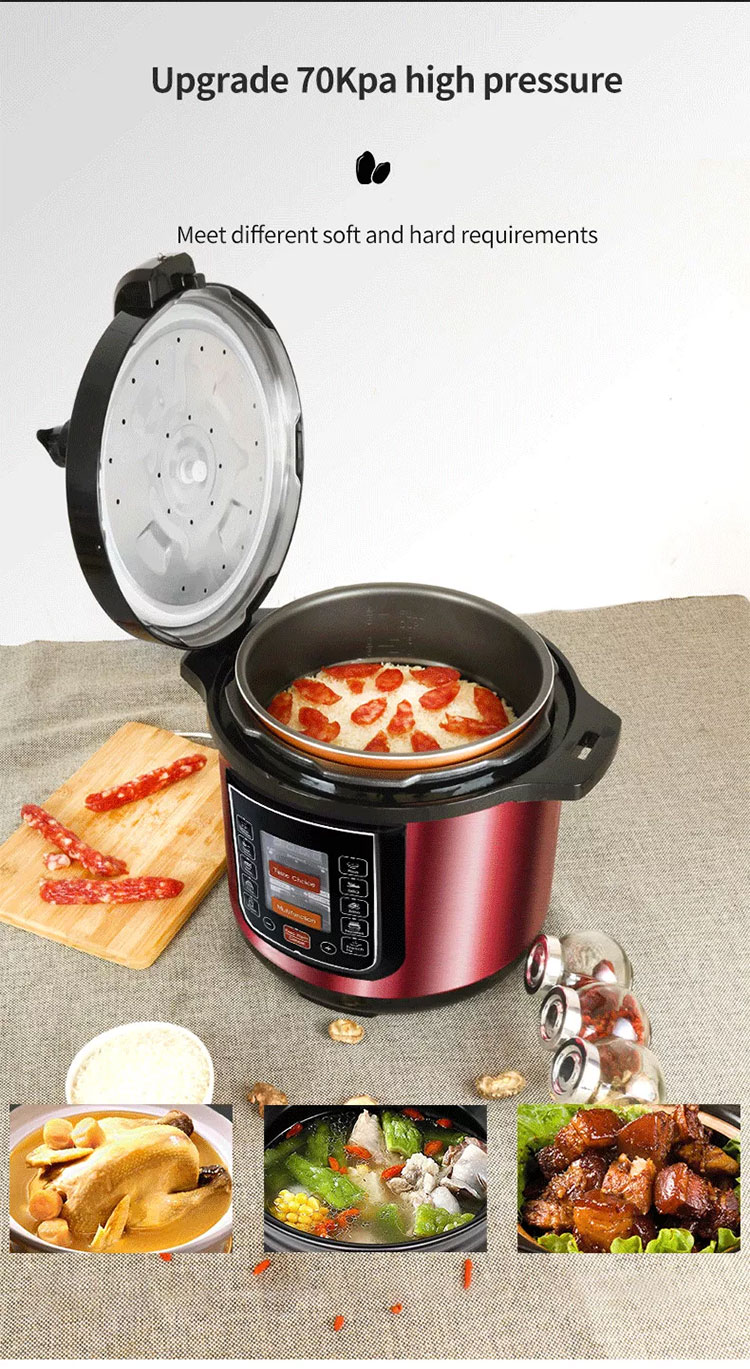 D04 All in 1 Electric Multi-purpose Pressure Cooker 5L to 12L Oem Big Size Hotel Restaurant Multi Middle East Pressure Cooker