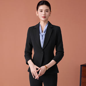 ชุดสูทผู้หญิงเกรดสูง, ฤดูใบไม้ร่วงฤดูหนาวแจ็คเก็ตสมอเรือสำหรับผู้หญิงชุดเล็กๆน้อยๆชุดอาชีวศึกษา - Product Image 3