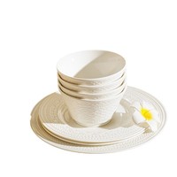 Ensemble de vaisselle en céramique moderne et minimaliste, nouveau style, bol à riz, bol à nouilles, assiette plate, assiette à poisson, assiette pour plats occidentaux