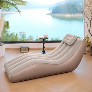 Automatic Inflatable Recliner Sofa Ergonomic Camping <b>Bed</b> Portable Comfortable Air Lounger Chair for Home and Outdoor - Product Image 1